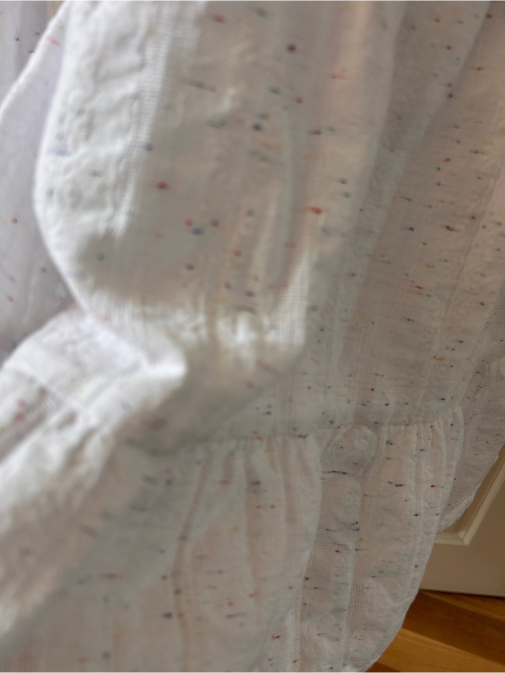 Betsey Johnson Spectator Cotton Puff Sleeve Midi Dress. Tiered woven Boho. EUC - Picture 4 of 10